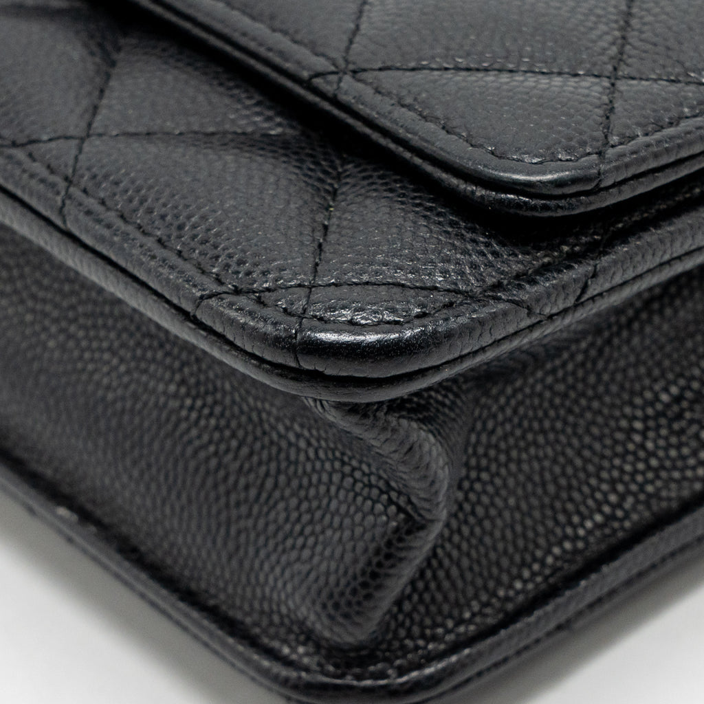 Chanel 2.55 Reissue Wallet on Chain Caviar Black GHW