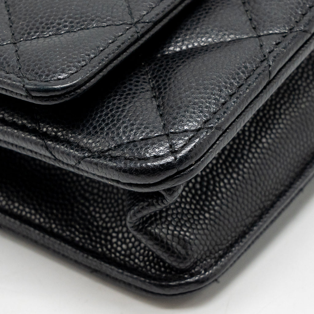 Chanel 2.55 Reissue Wallet on Chain Caviar Black GHW