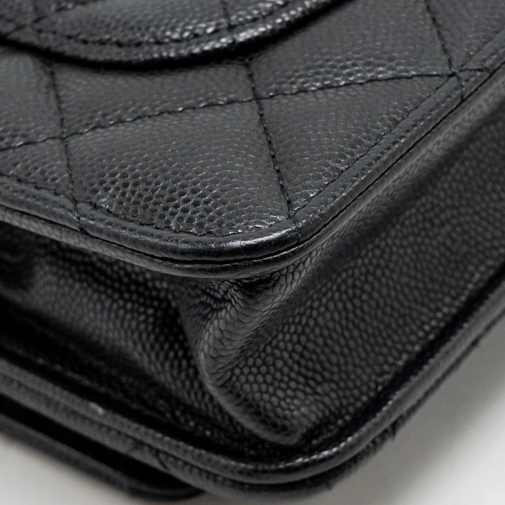 Chanel 2.55 Reissue Wallet on Chain Caviar Black GHW