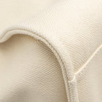 CHANEL DEAUVILLE TOTE BAG WITH PEARL LOGO FABRIC/LEATHER CREAMY WHITE/BEIGE LGHW