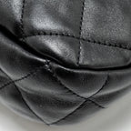 CHANEL 22K HOBO SHOULDER BAG LAMBSKIN BLACK GHW (MICROCHIP)