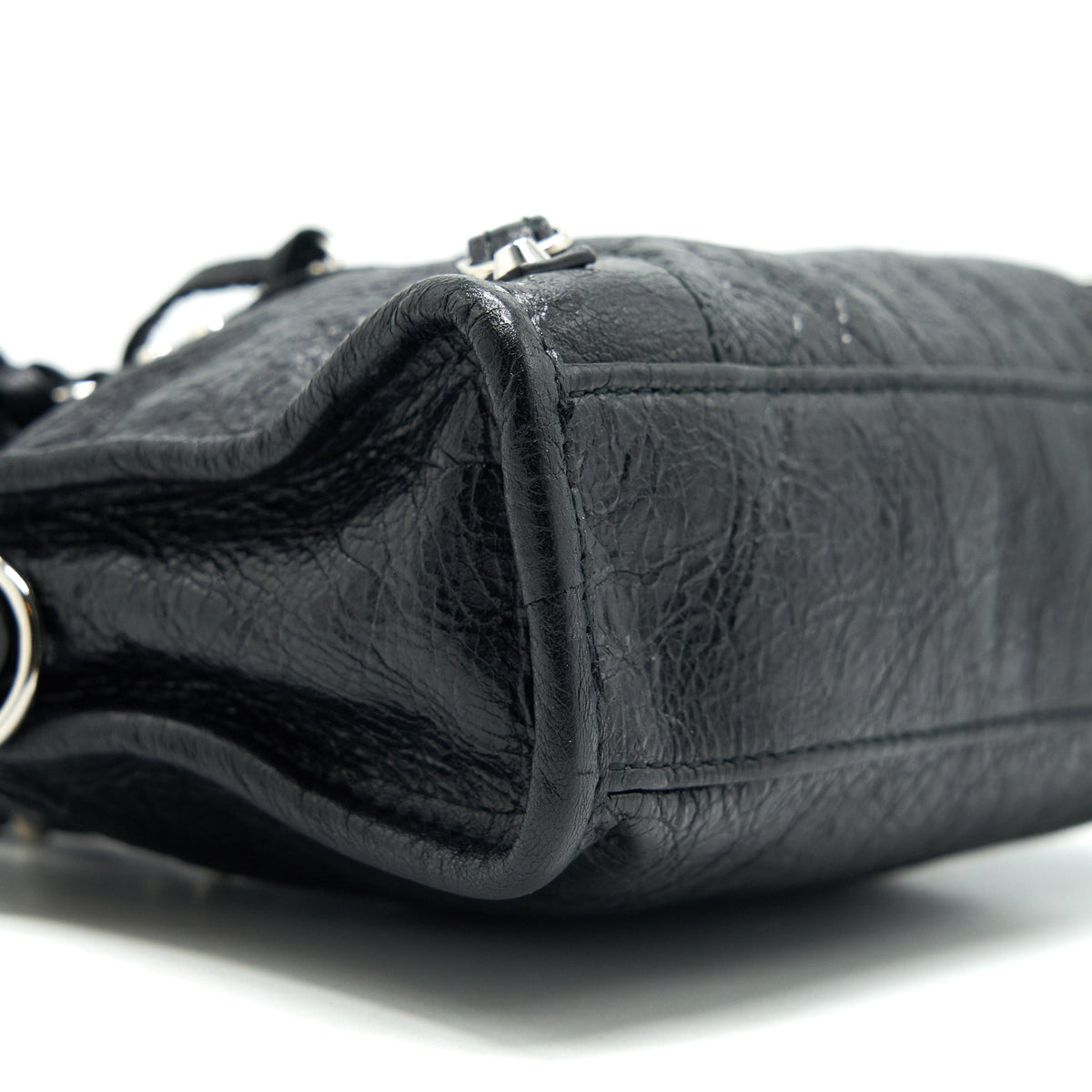 BALENCIAGA NANO CITY BAG BLACK SHW
