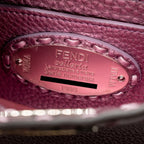 Fendi Peekaboo ISeeU Petite Cuoio Romano Leather Metallic Pink SHW