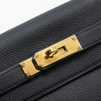 Hermes Kelly 28 Togo Black GHW