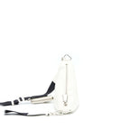 PRADA TRIANGLE LEATHER SHOULDER BAG WHITE SHW