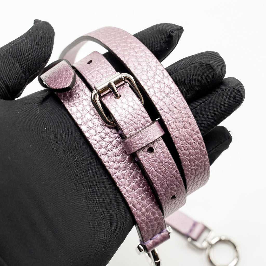 Fendi Peekaboo ISeeU Petite Cuoio Romano Leather Metallic Pink SHW