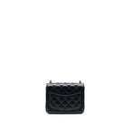 CHANEL MINI SQUARE FLAP BAG LAMBSKIN BLACK LGHW (MICROCHIP)