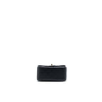 CHANEL MINI SQUARE FLAP BAG LAMBSKIN BLACK LGHW (MICROCHIP)
