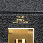 Hermes Kelly 28 Togo Black GHW