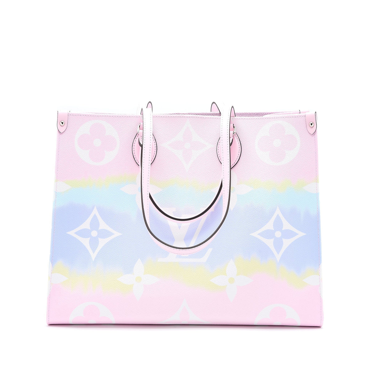 LOUIS VUITTON ESCALE ONTHEGO GM TOTE BAG PASTEL MONOGRAM CANVAS SHW