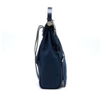 HERMES HERBAG BACKPACK CANVAS/LEATHER DARK BLUE/BLACK SHW