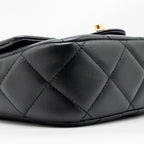 CHANEL MY PERFECT MINI FLAP BAG LAMBSKIN BLACK GHW (MICROCHIP)