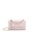 CHANEL MEDIUM CLASSIC DOUBLE FLAP BAG 21S CAVIAR LIGHT PINK LGHW