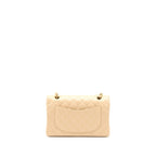 CHANEL SMALL CLASSIC DOUBLE FLAP BAG CAVIAR BEIGE GHW (MICROCHIP)