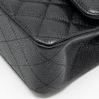 CHANEL MEDIUM CLASSIC DOUBLE FLAP BAG CAVIAR BLACK GHW (MICROCHIP)