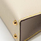Hermes Mini Kelly Special Order Epsom Craie / Etoupe / Lime LGHW
