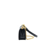 CHANEL MEDIUM BOY BAG CAVIAR BLACK BRUSHED GHW