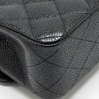 CHANEL MEDIUM CLASSIC DOUBLE FLAP BAG CAVIAR BLACK GHW (MICROCHIP)