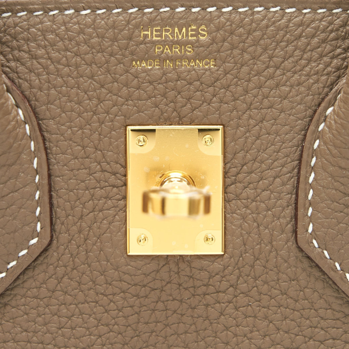 HERMES BIRKIN 25 TOGO LEATHER ETOUPE GHW