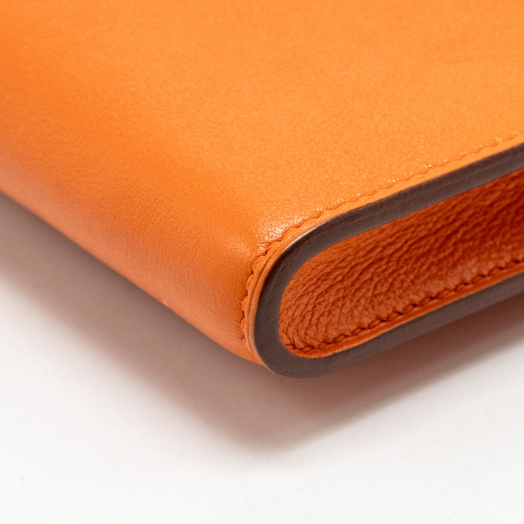 Hermes Kelly Cut Bag Evercolor Orange SHW