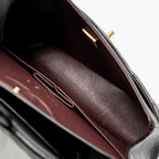 CHANEL SMALL CLASSIC DOUBLE FLAP BAG LAMBSKIN BLACK LGHW (MICROCHIP)