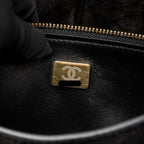 Chanel 26s Maxi flap bag suede calfskin black GHW (microchip)