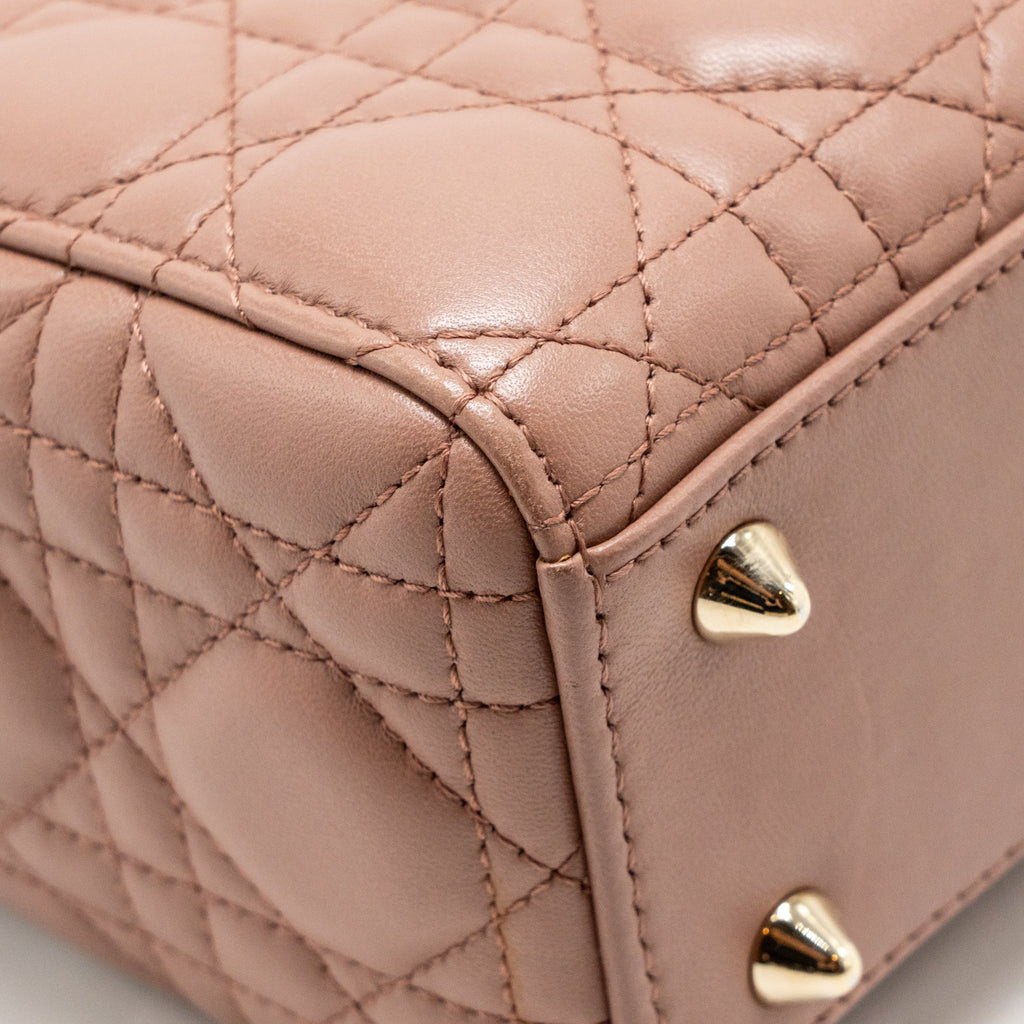 DIOR MY ABCDIOR SMALL LADY DIOR LAMBSKIN Dark Pink LGHW