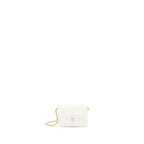 CHANEL 21B CARD HOLDER ON CHAIN CAVIAR WHITE LGHW