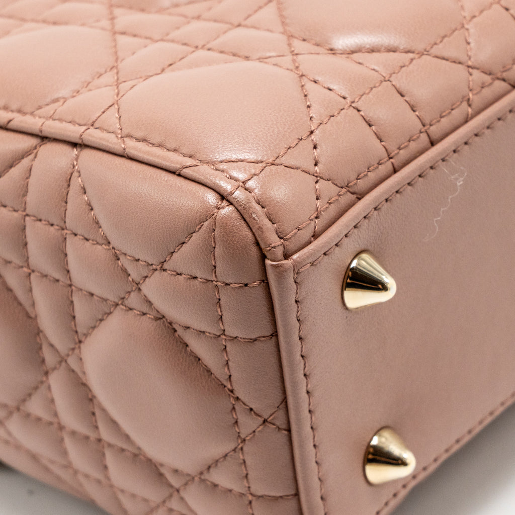 DIOR MY ABCDIOR SMALL LADY DIOR LAMBSKIN Dark Pink LGHW