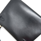 HERMES VINTAGE KELLY 32 BOX LEATHER BLACK GHW (STRAP MISSING)