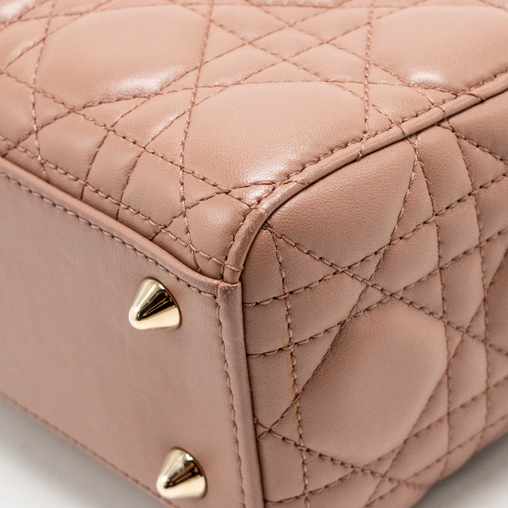 DIOR MY ABCDIOR SMALL LADY DIOR LAMBSKIN Dark Pink LGHW