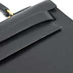 HERMES VINTAGE KELLY 32 BOX LEATHER BLACK GHW (STRAP MISSING)