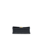 CHANEL 22K TOP HANDLE MESSENGER BAG CAVIAR BLACK BRUSHED GHW (MICROCHIP)