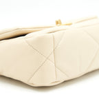 CHANEL SMALL 19 BAG BEIGE GOAT SKIN