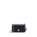 CHANEL 23C PEARL CRUSH MINI RECTANGULAR LAMBSKIN BLACK LGHW (MICROCHIP)