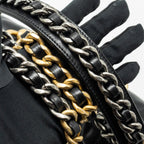 CHANEL SMALL 19 BAG GOATSKIN BLACK MULTICOLOUR HARDWARE