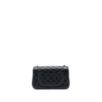 CHANEL 23C PEARL CRUSH MINI RECTANGULAR LAMBSKIN BLACK LGHW (MICROCHIP)