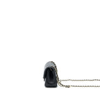 CHANEL 23C PEARL CRUSH MINI RECTANGULAR LAMBSKIN BLACK LGHW (MICROCHIP)