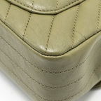 CHANEL CHEVRON MINI RECTANGULAR FLAP BAG CALFSKIN KHAKI GHW