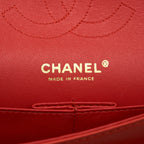 CHANEL CLASSIC MEDIUM DOUBLE FLAP LAMBSKIN IN CORAL LGHW
