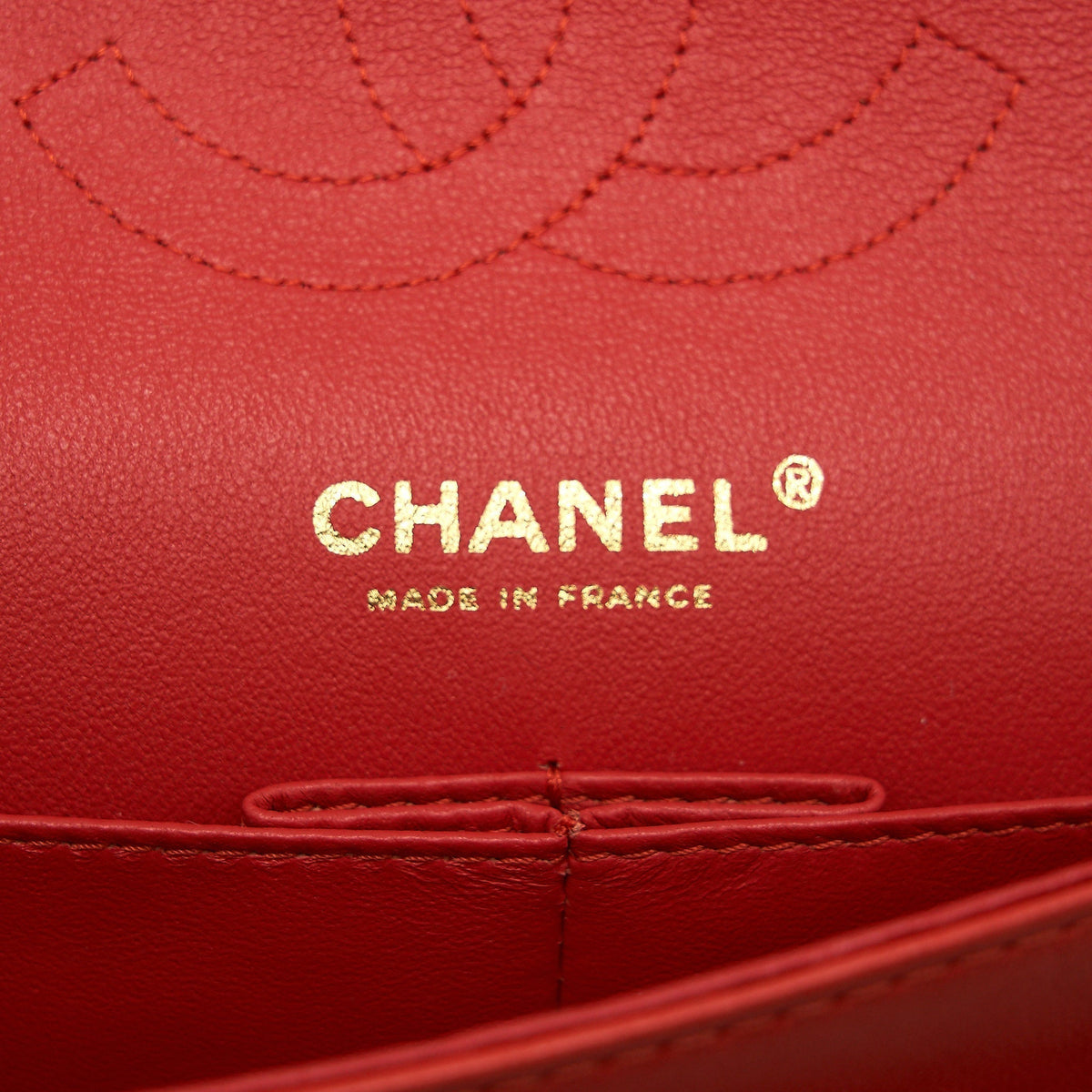 CHANEL CLASSIC MEDIUM DOUBLE FLAP LAMBSKIN IN CORAL LGHW