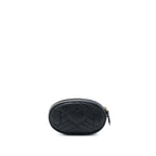 GUCCI MARMONT ROUND BELT BAG BLACK GHW
