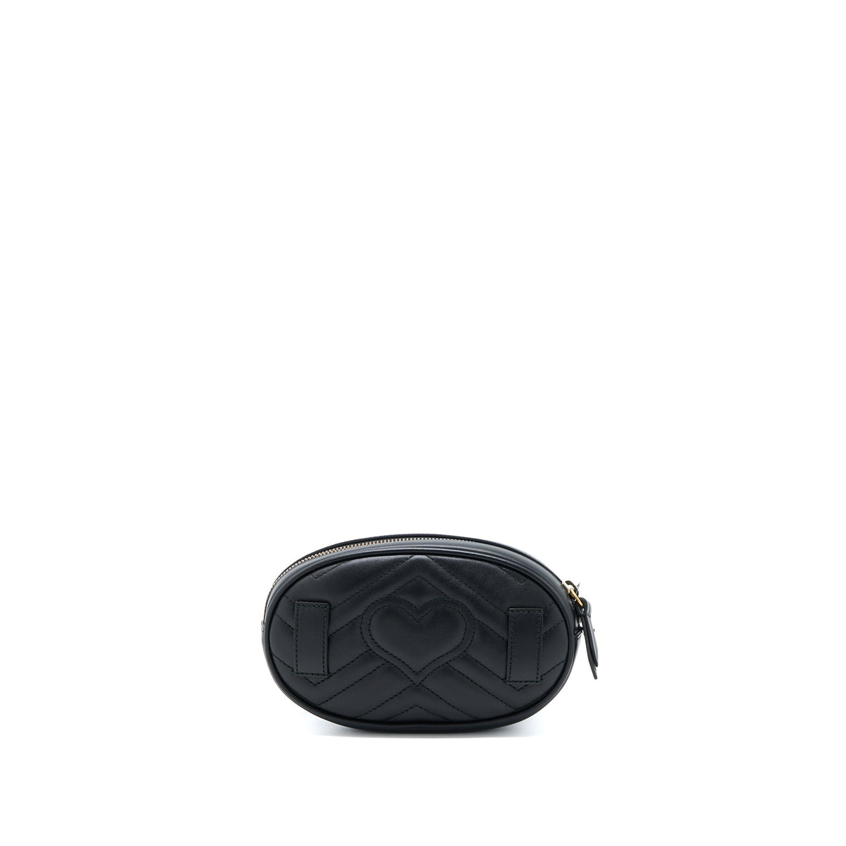 GUCCI MARMONT ROUND BELT BAG BLACK GHW