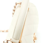 CHANEL SMALL TRENDY CC LAMBSKIN WHITE RGHW (MICROCHIP)