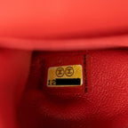 CHANEL CLASSIC MEDIUM DOUBLE FLAP LAMBSKIN IN CORAL LGHW