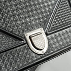 DIOR MEDIUM DIORAMA CALFSKIN METALLIC SILVER SHW