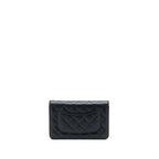 CHANEL CLASSIC WALLET ON CHAIN CAVIAR BLACK GHW (MICROCHIP)