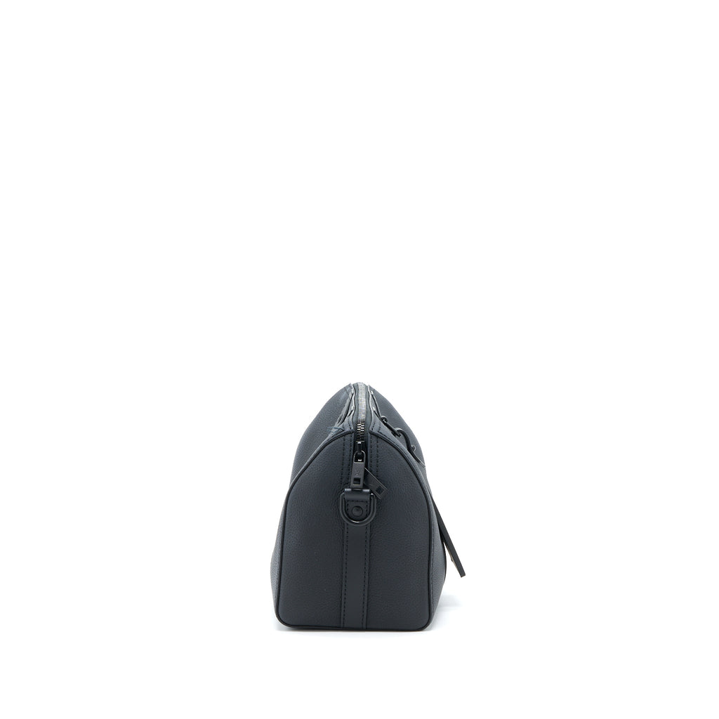 LOUIS VUITTON CITY KEEPALL GRAINED CALFSKIN BLACK WITH BLACK HARDWARE (NEW VERSION)