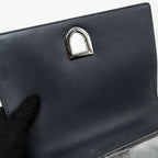 DIOR MEDIUM DIORAMA CALFSKIN METALLIC SILVER SHW