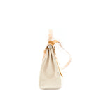 HERMES HERBAG ZIP 31 TOILE H EN RELIEF BRIDES SABLE/ECRU-BEIGE/NAT SABLE